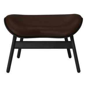 A Conversation Piece Ottoman Fotpall Black Oak/Umage Leather Brown