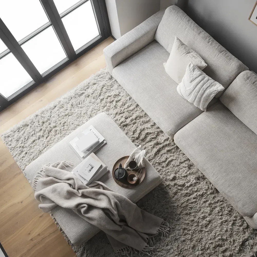 Duncan soffa 3-sits tyg Robin ljusgrå