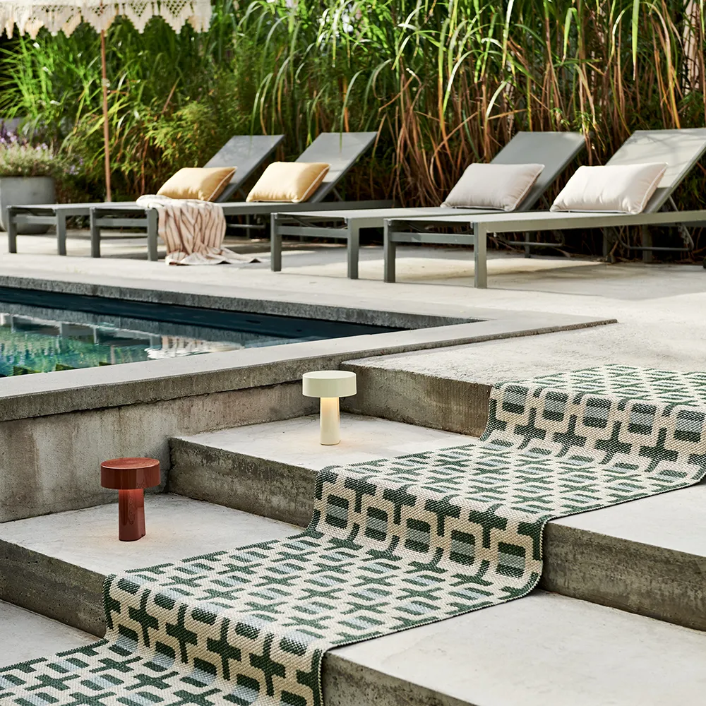 Tom matta Leaf/Cream/sage 70 x 180 cm