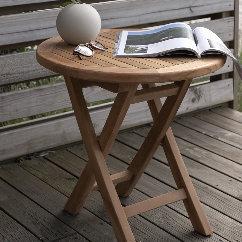 Kenya Sidobord Ø50 cm Teak