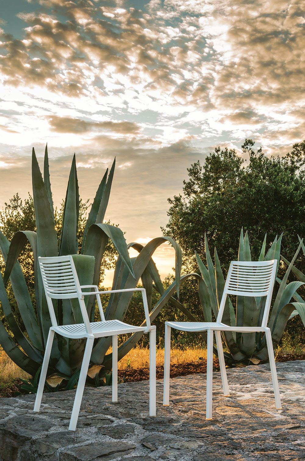 Easy Karmstol Stapelbar Ljusblå 