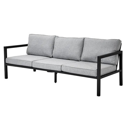 Belfort 3-sits soffa   inkl dynor svart / Peral Grey