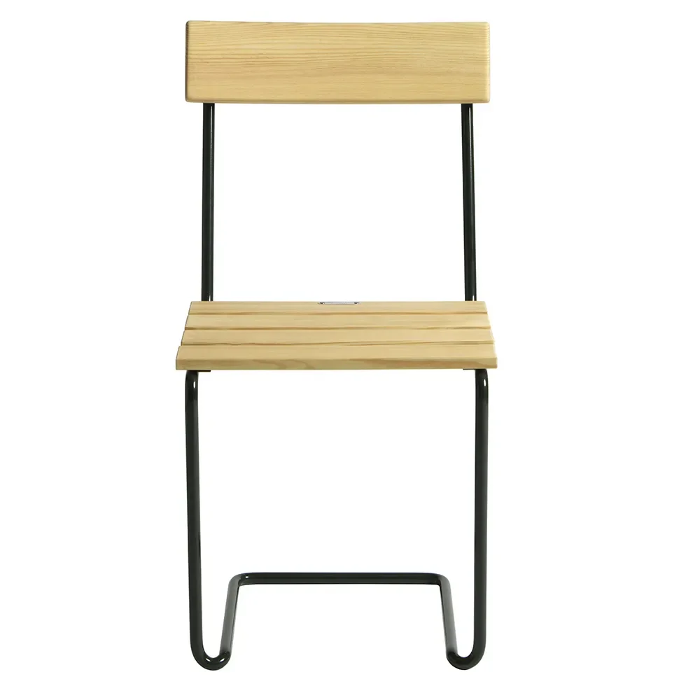 Stol 1 Oljad Furu / Grönt Stativ