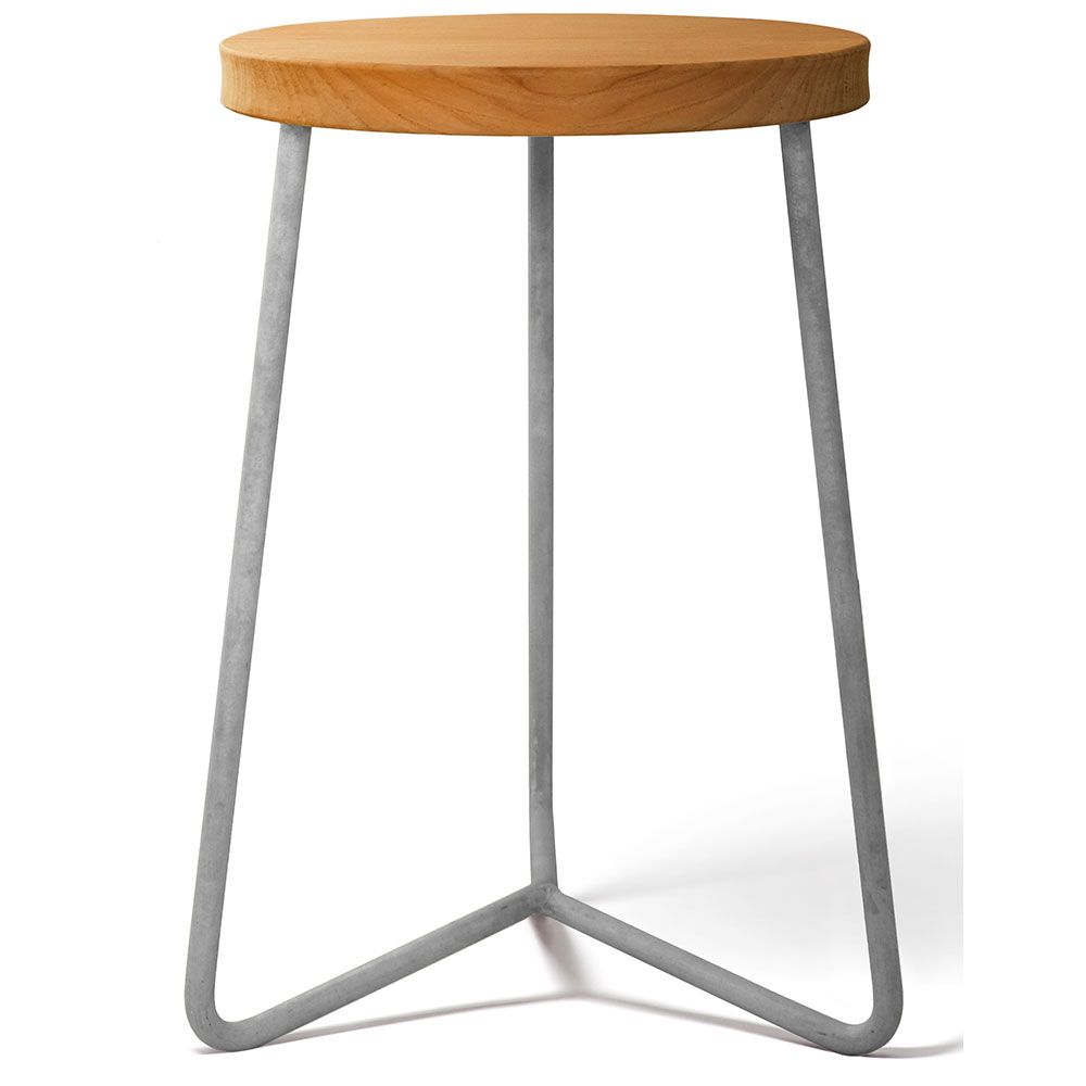 Pall V1 45 Obehandlad Teak / Varmförzinkat Stativ