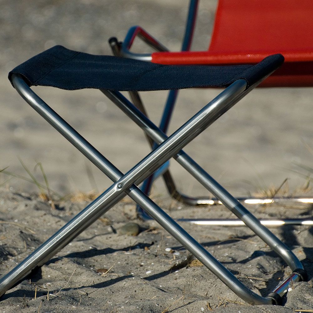 Chico fotpall grå aluminium/textilene 