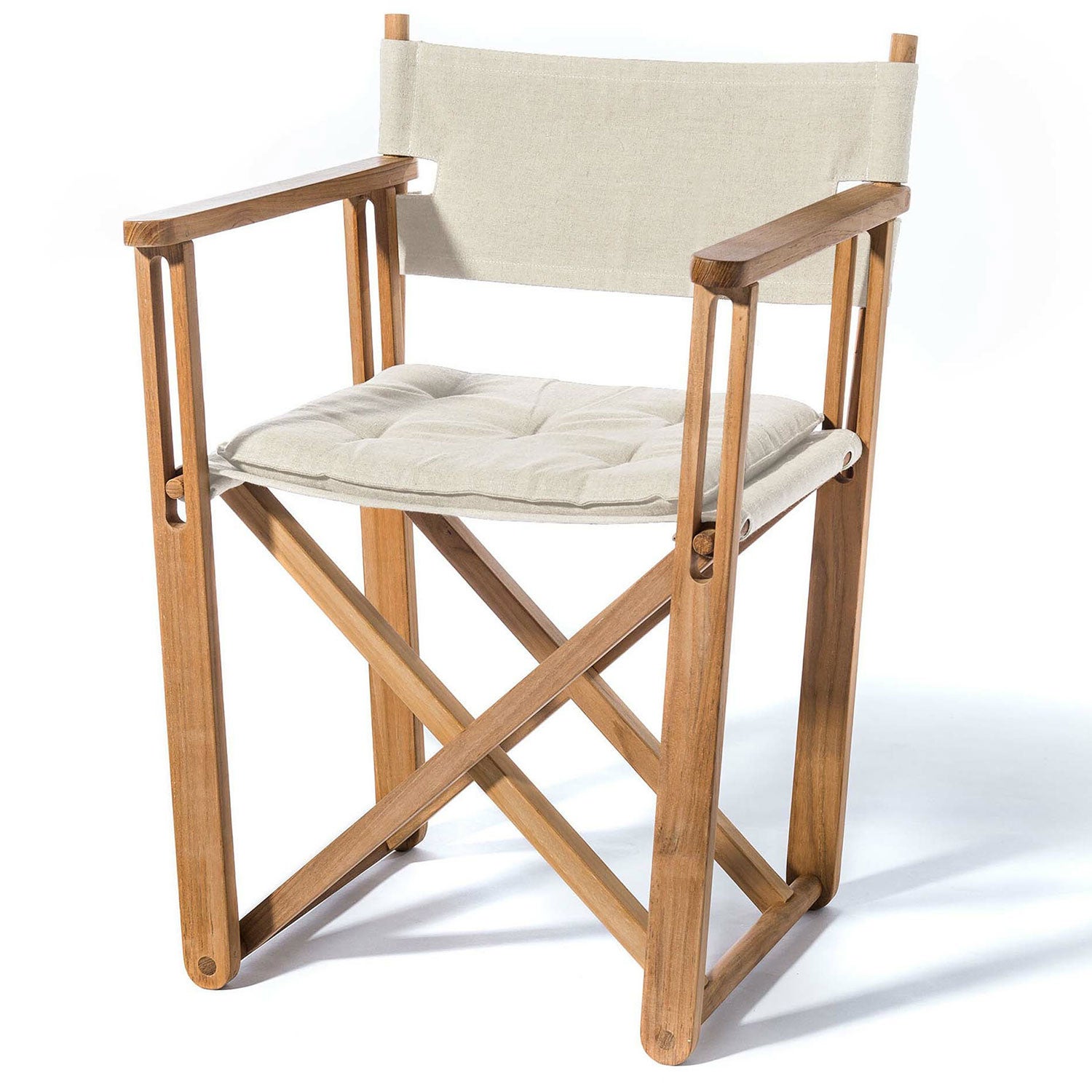 Kryss loungefåtölj teak 