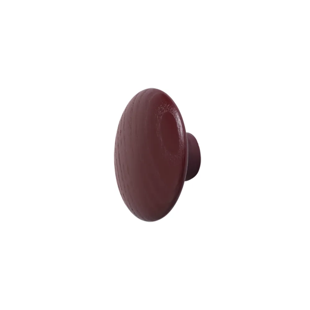 Dots Wood Ø6,5 cm - Burgundy