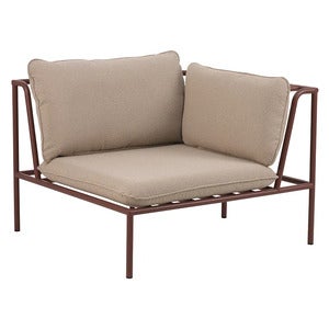 Collier hörndel  Zin red / Teddy beige