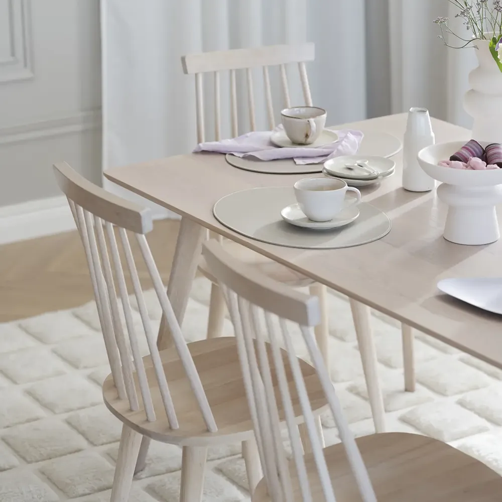 Yumi matbord 190x90 cm vitpigmenterad