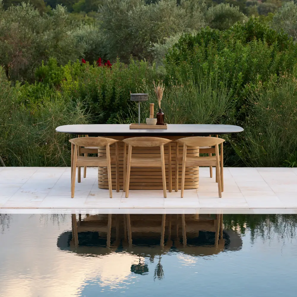 Majestic stol m/armstöd Teak