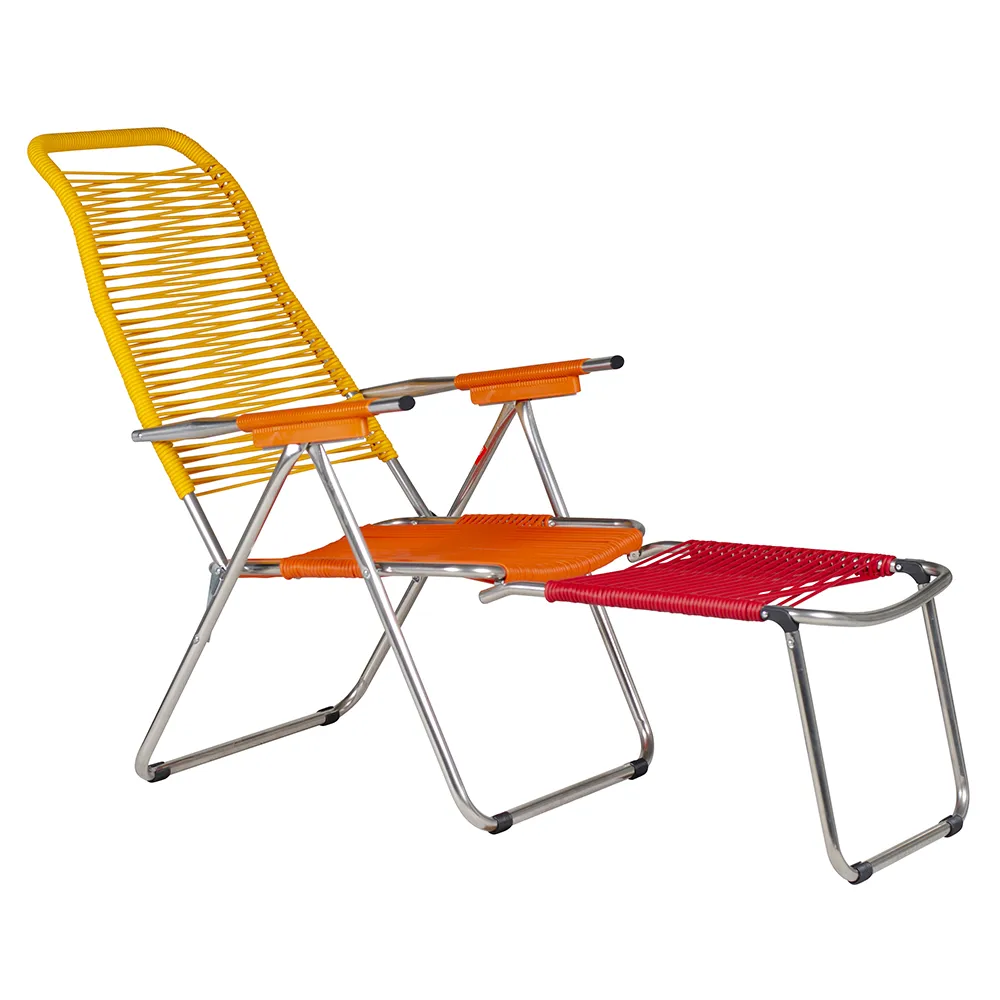 Spaghetti solstol pop yellow/orange/red/orange aluminium 