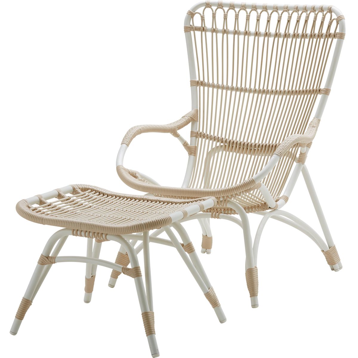 Monet Fotpall Alu-Rattan 