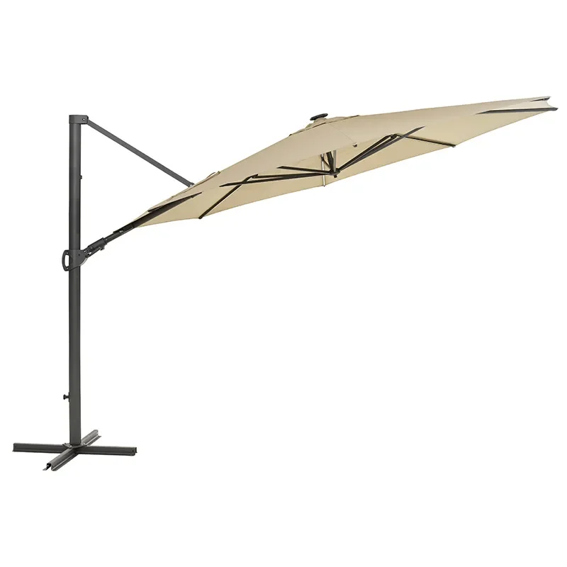 Cliento parasoll 350 cm Light Grey / Khaki