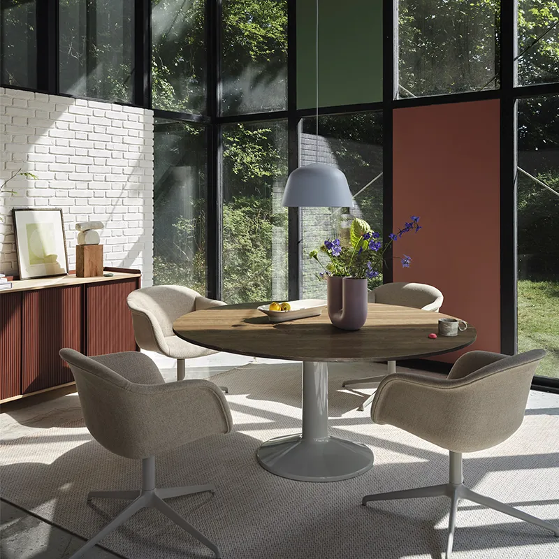 Fiber Soft Armchair Swivel Base - Ecriture 240 Grey