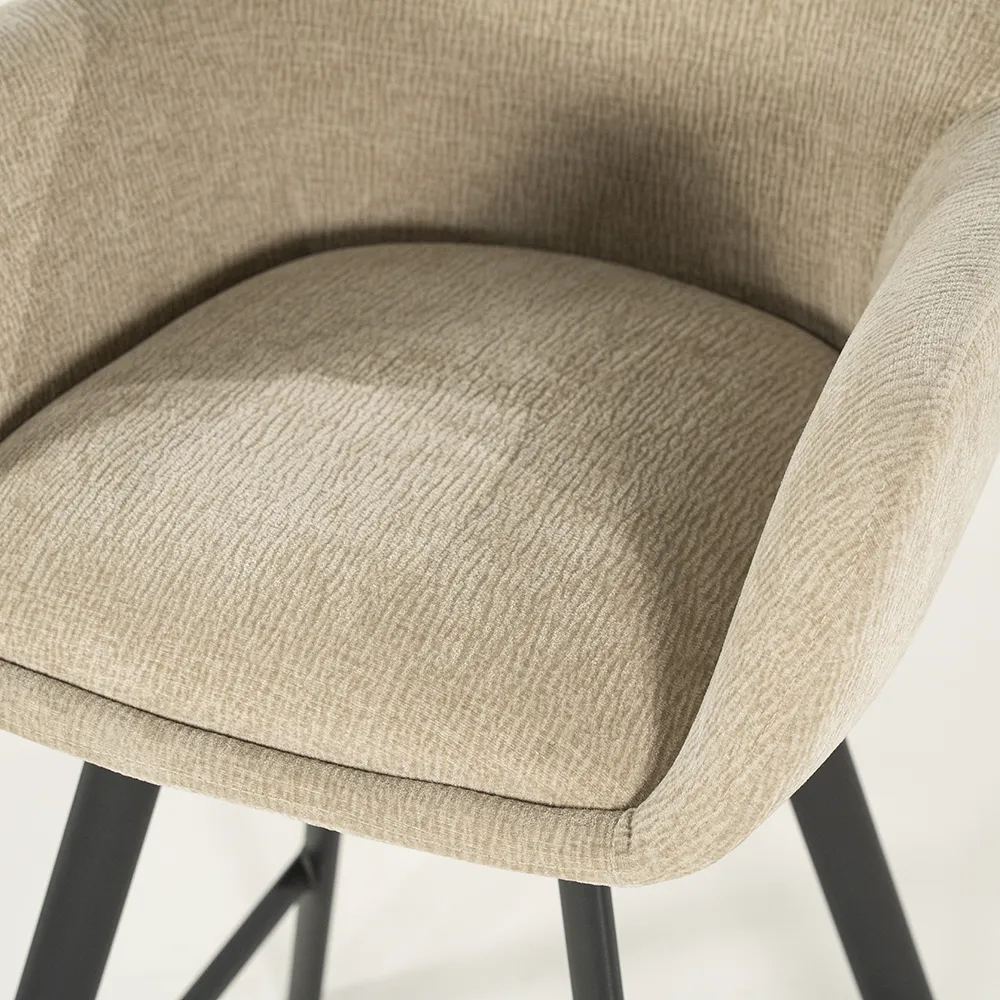 Bliss barstol med armstöd - taupe