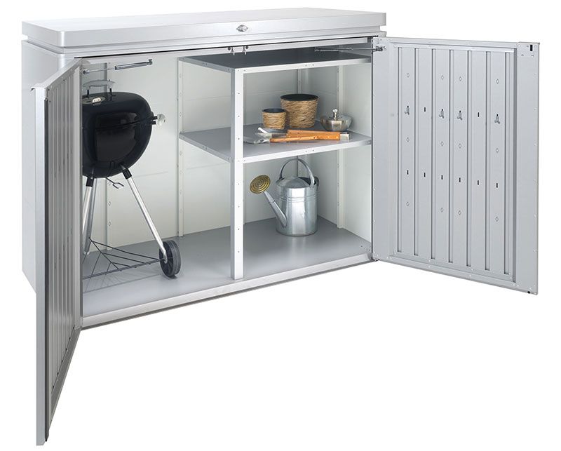 Highboard förvaringslåda 200 cm silver