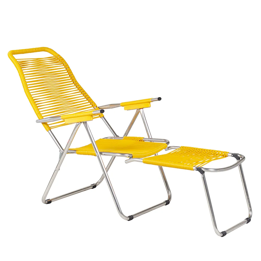 Spaghetti footrest yellow matt aluminium 