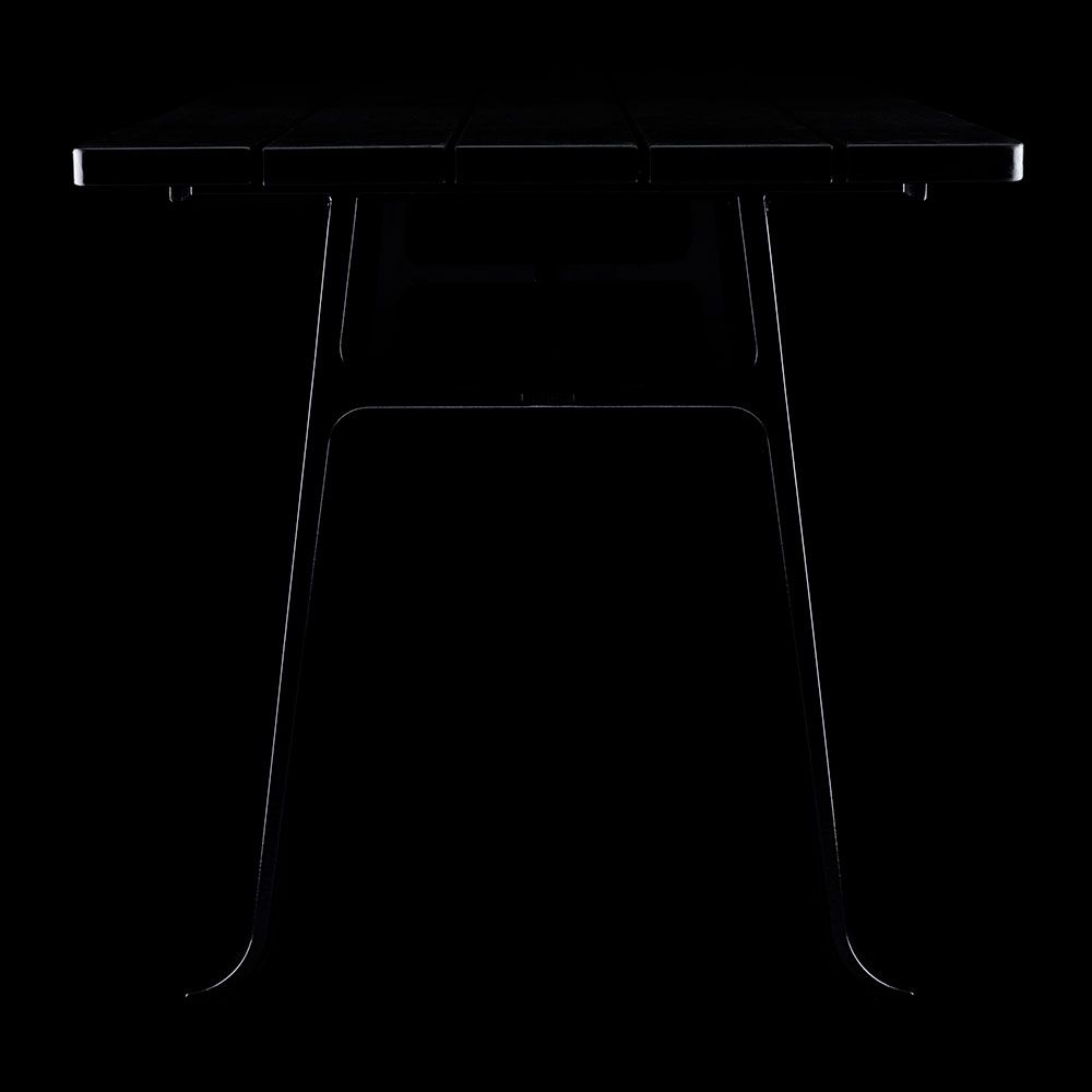 Seriff bord 73x130 cm svart/mahogny