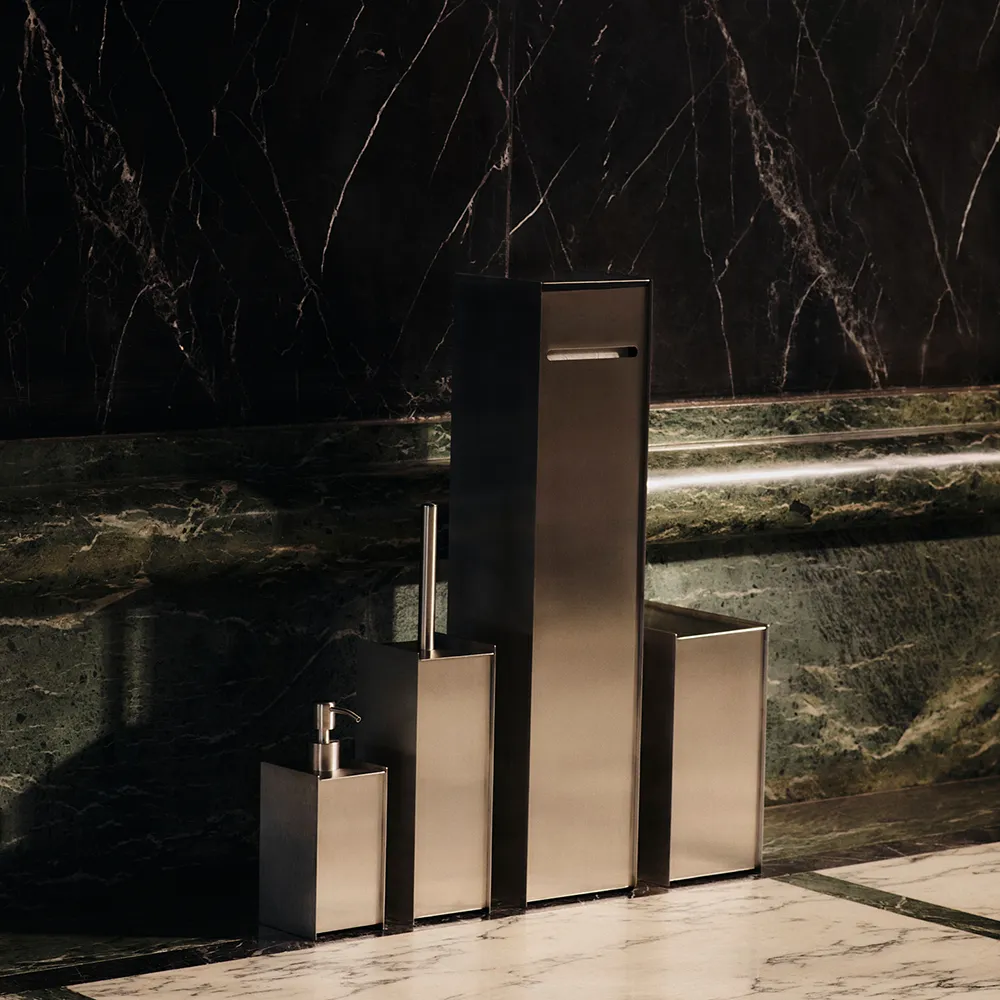 Soptunna i rostfritt stål Sama