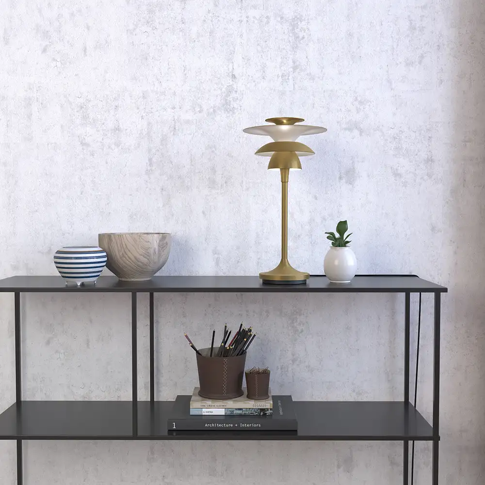 Picasso bordslampa 350 mm Antikmässing