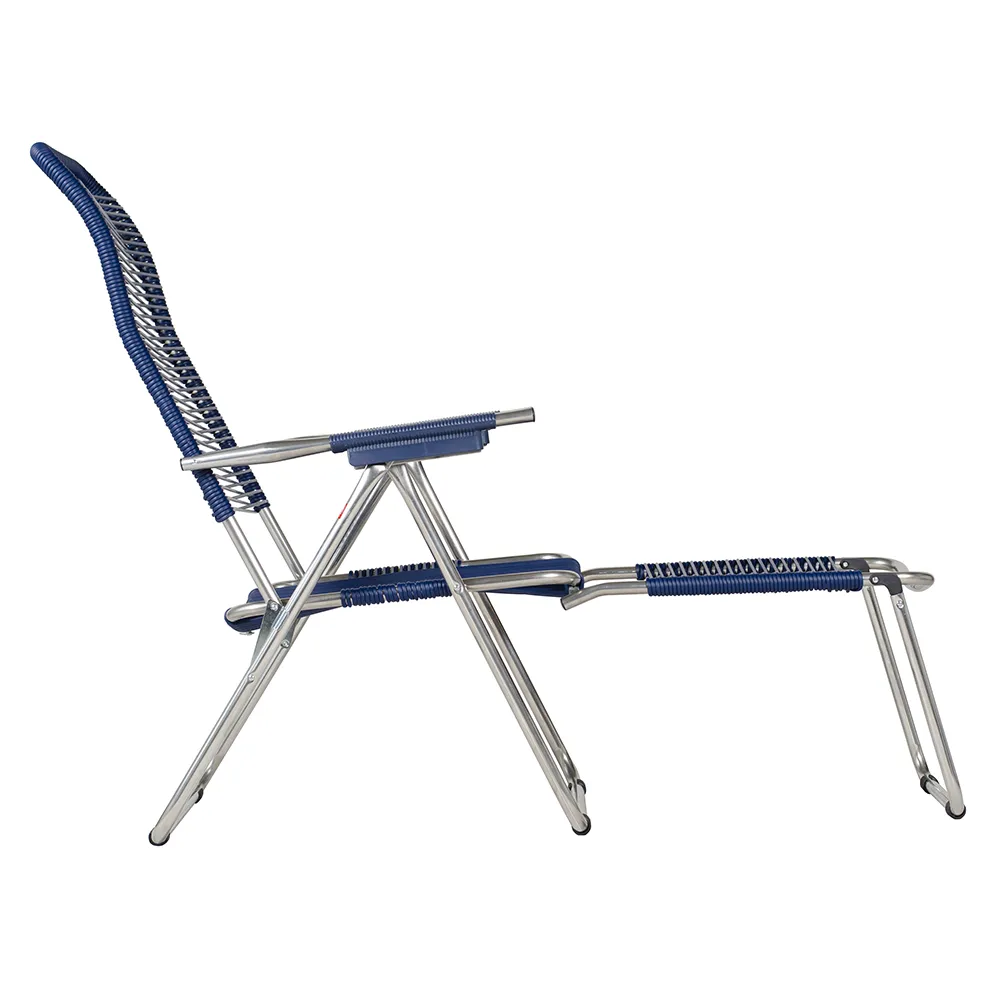 Spaghetti footrest blue matt aluminium 
