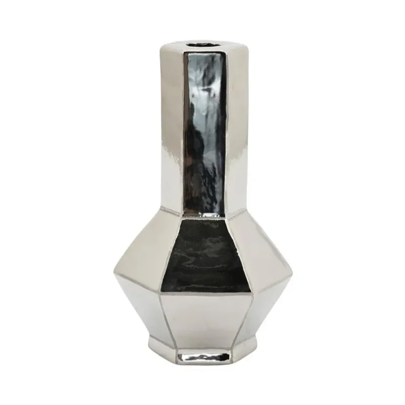 Axis large Ljusstake 11,5x10,3x20 cm Lergods chrome