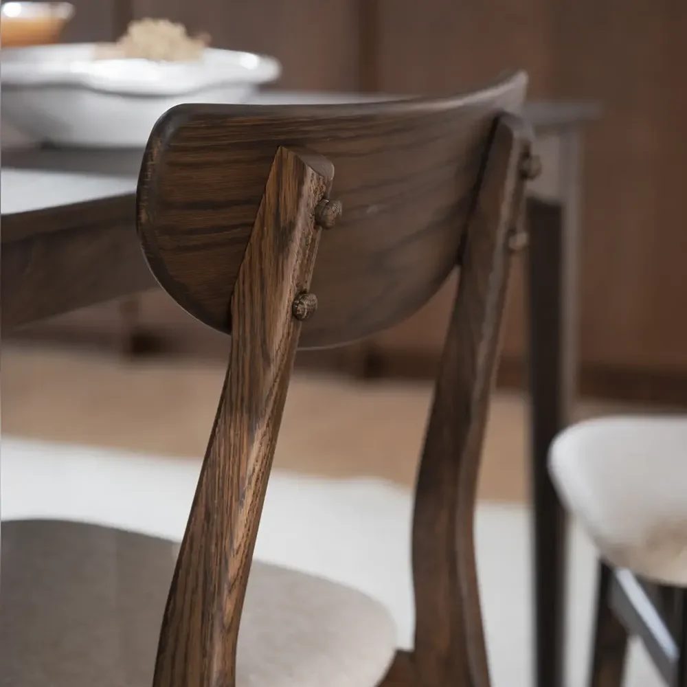 Rodham stol brun ek/beige