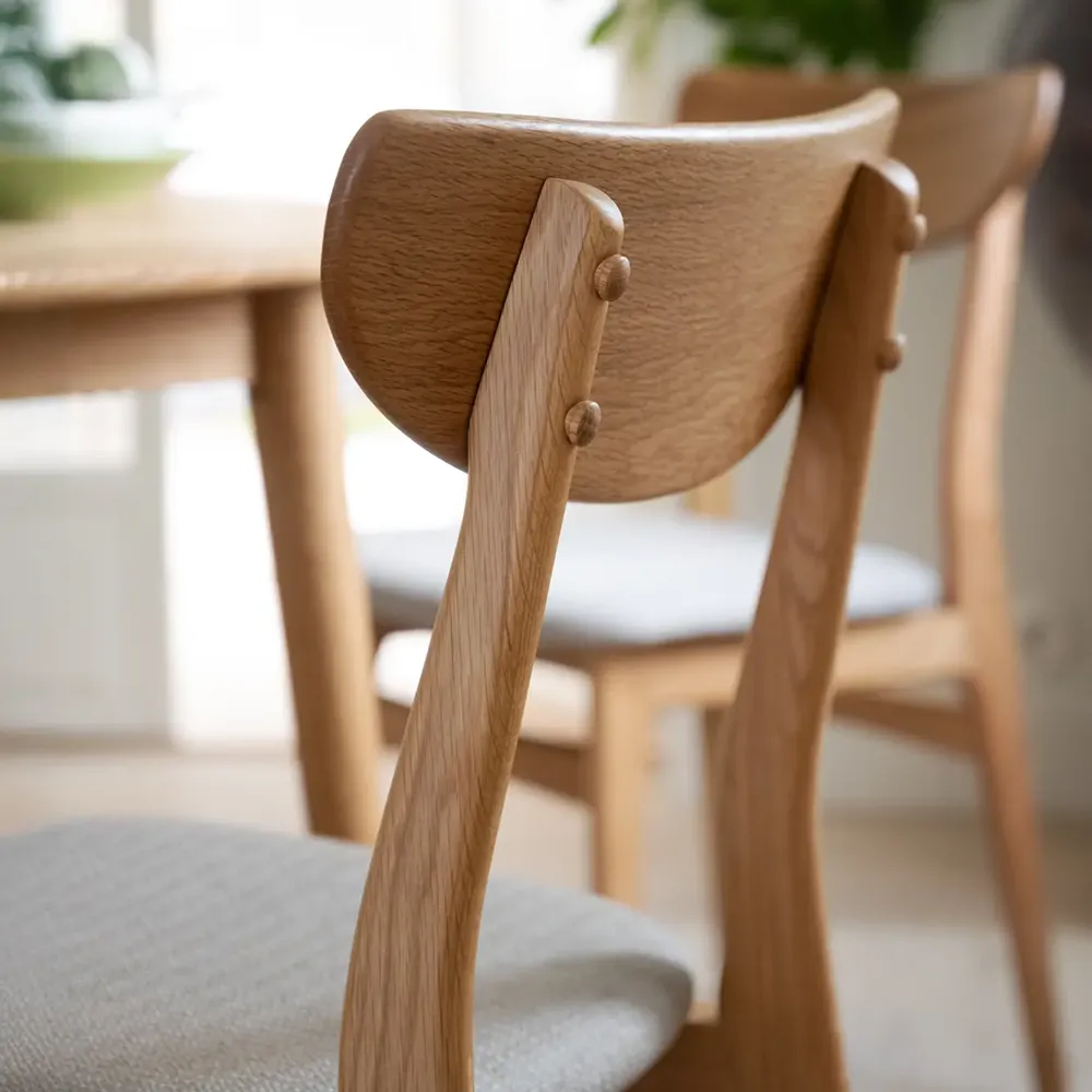 Rodham stol ek/grå-beige