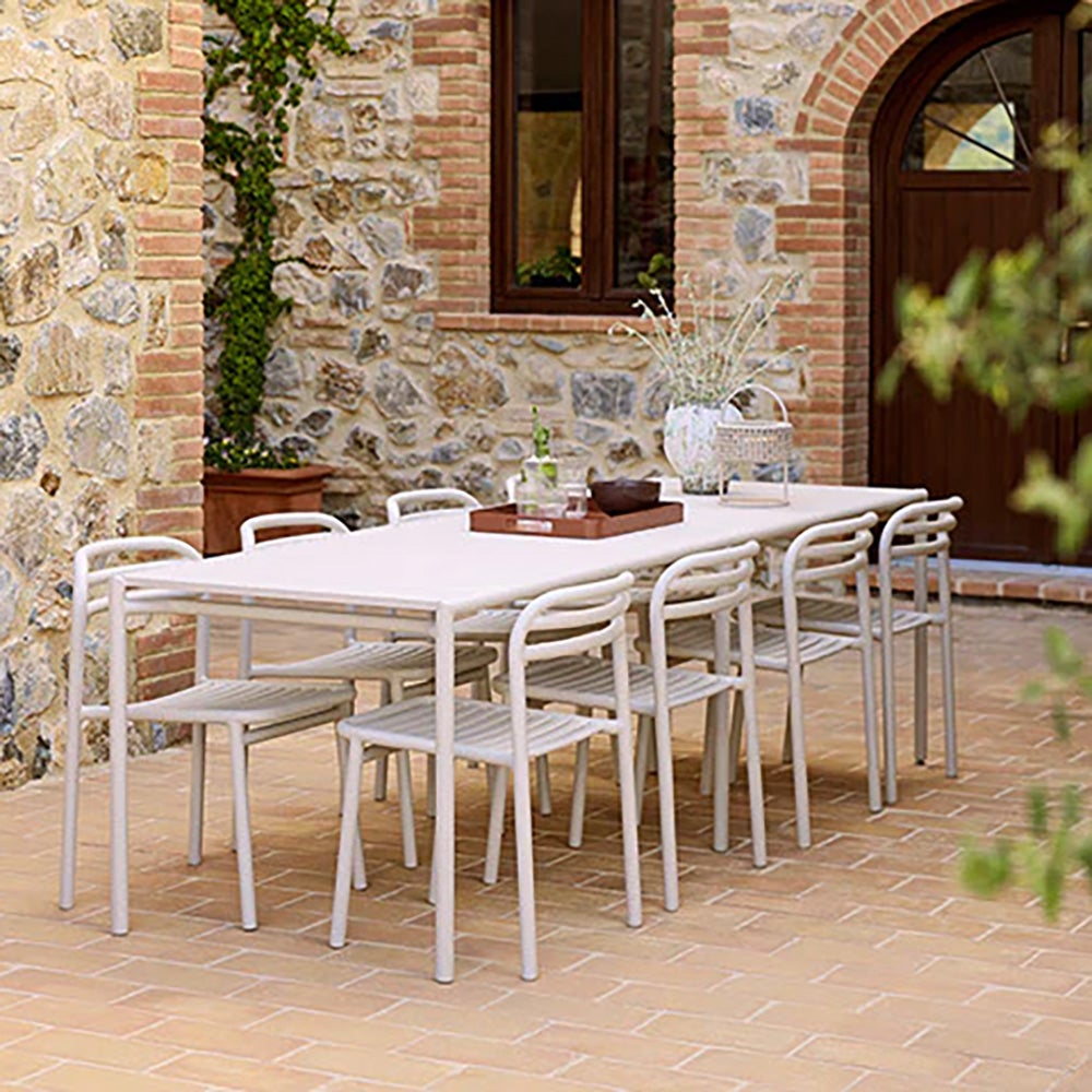 Bliss matbord tilläggsplatta inkl ben Desert red aluminium