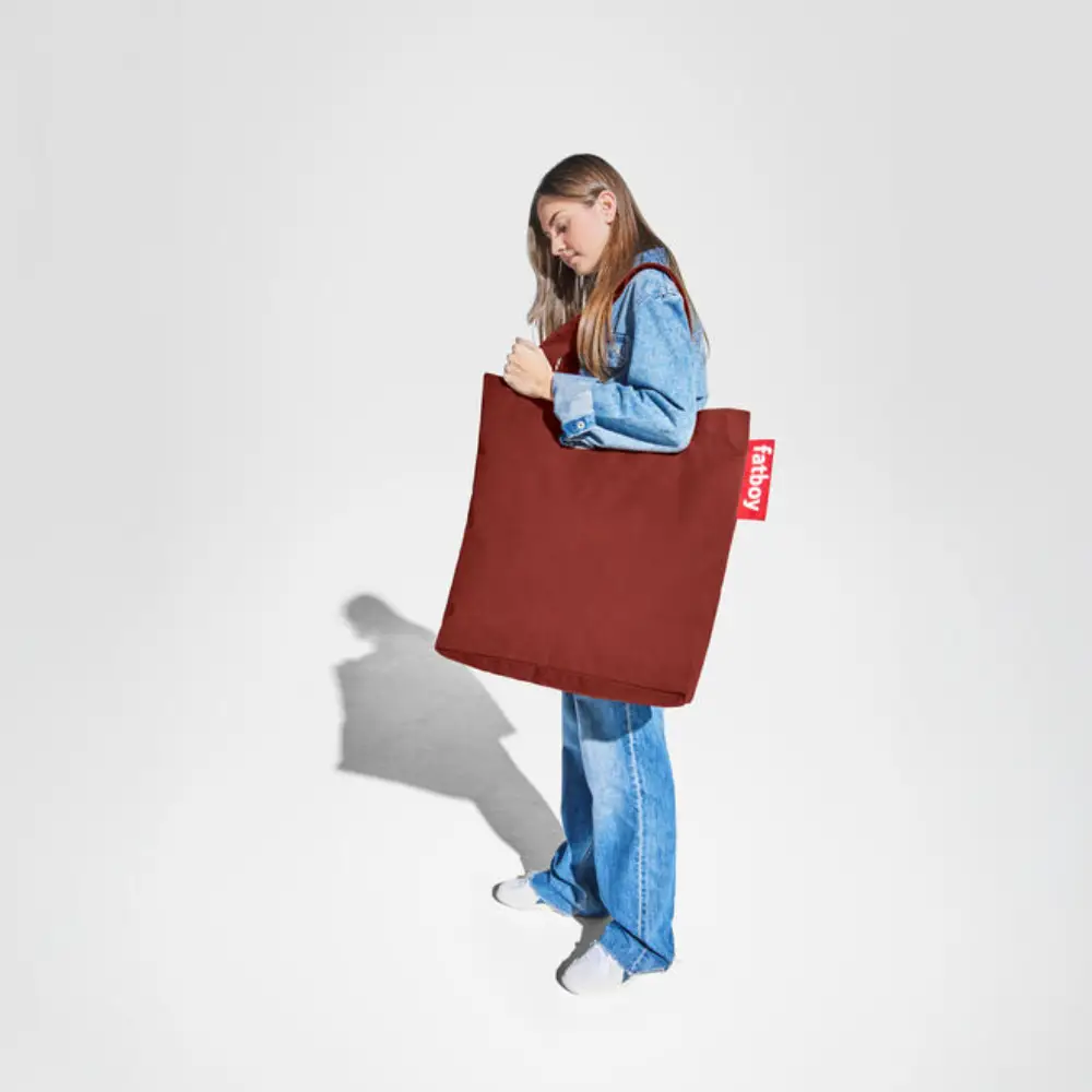 carry-all-bag canvas recycled merlot red