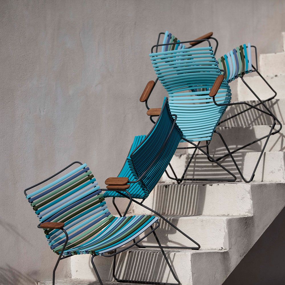 CLICK Karmstol Dark Grey/Grey/Bamboo