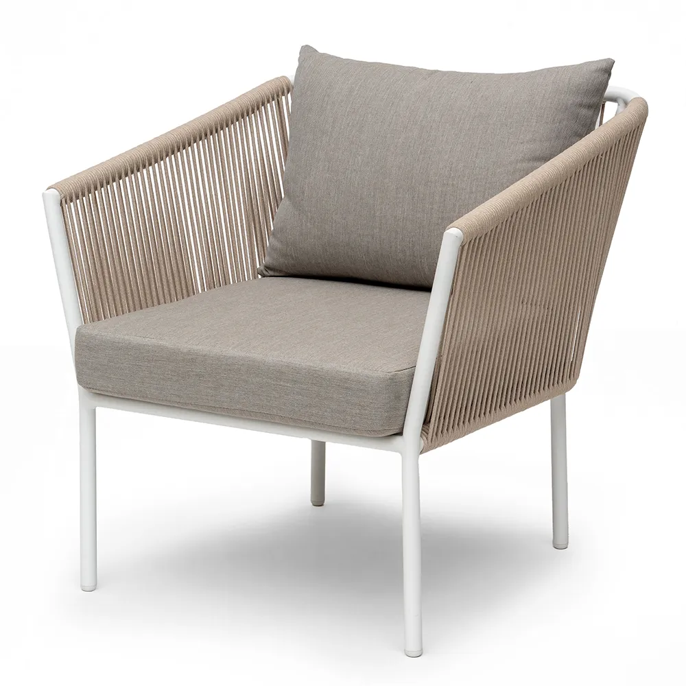 Lersund Fåtölj Vit/Beige