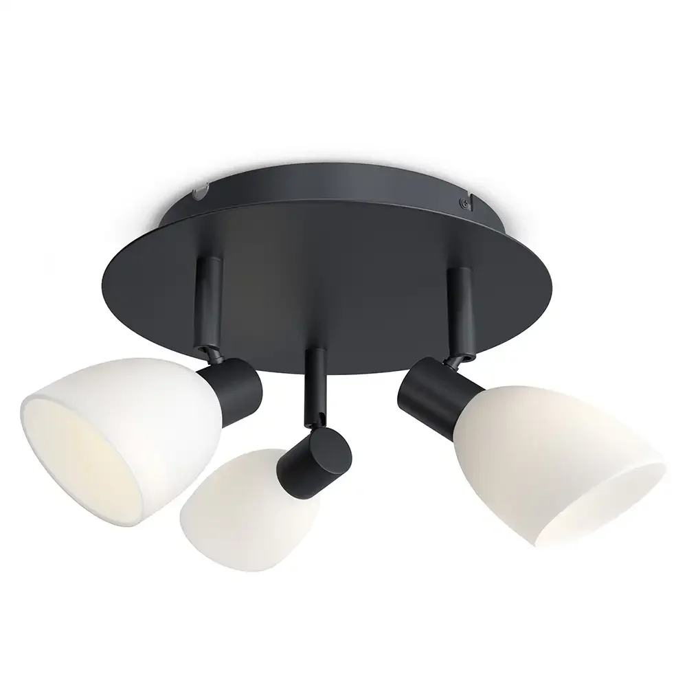 Cut spotlight 3 svart G9