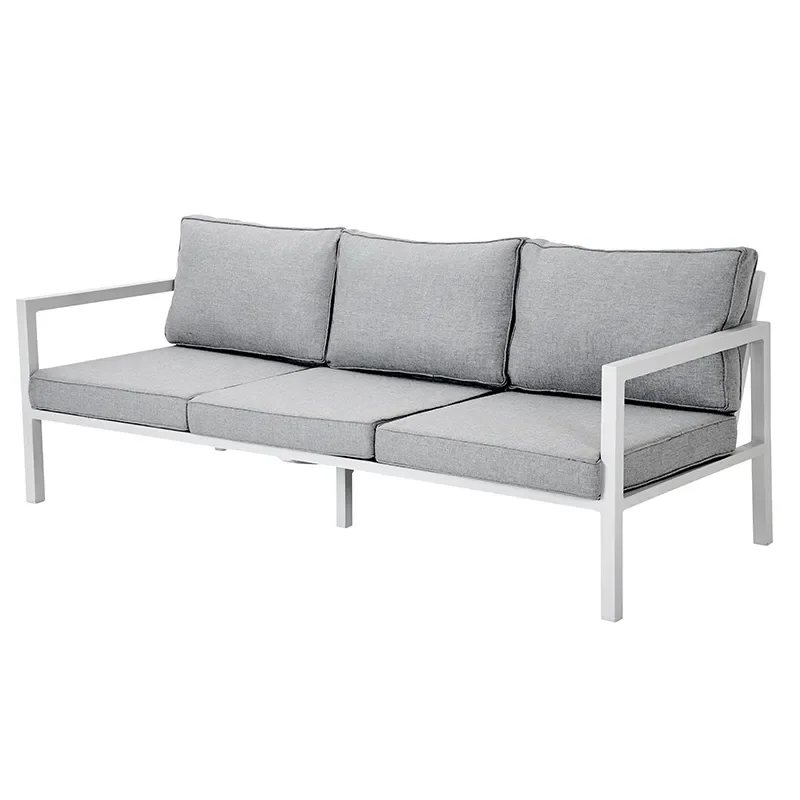 Belfort 3-sits soffa   inkl dynor vit / Peral Grey