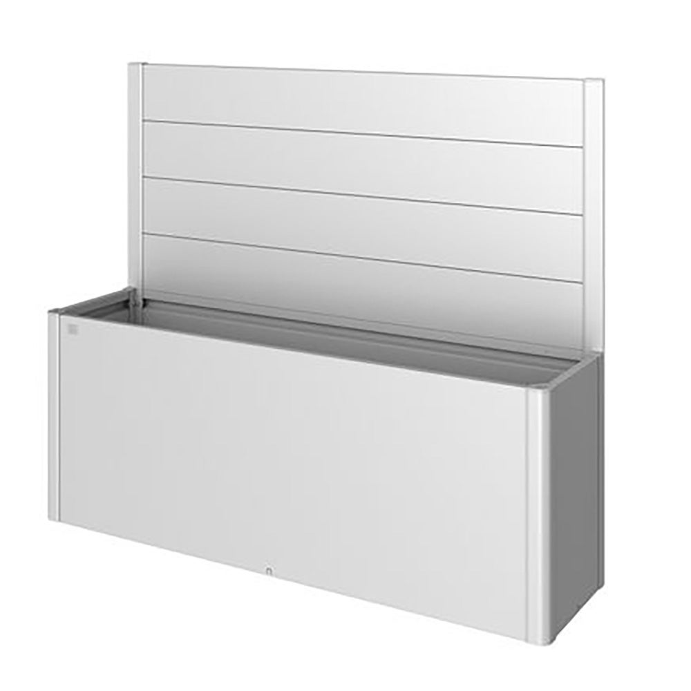 Skärm för odlingsbädd 4x1 m metall silver