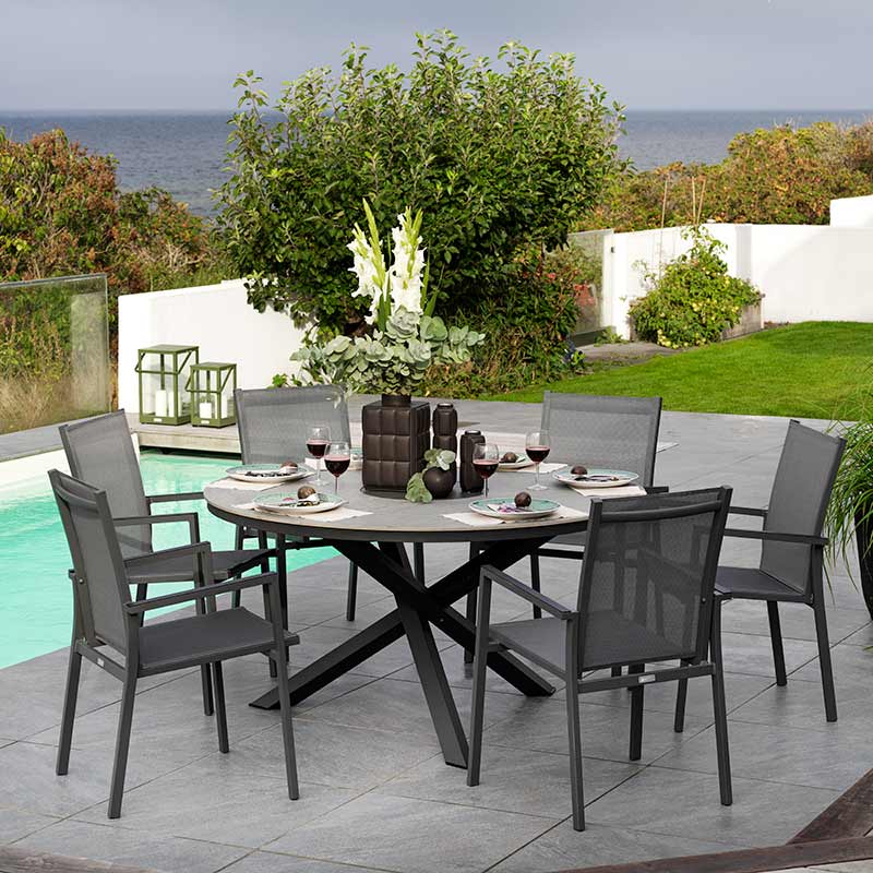 Kenora matbord 130  cm antracit 