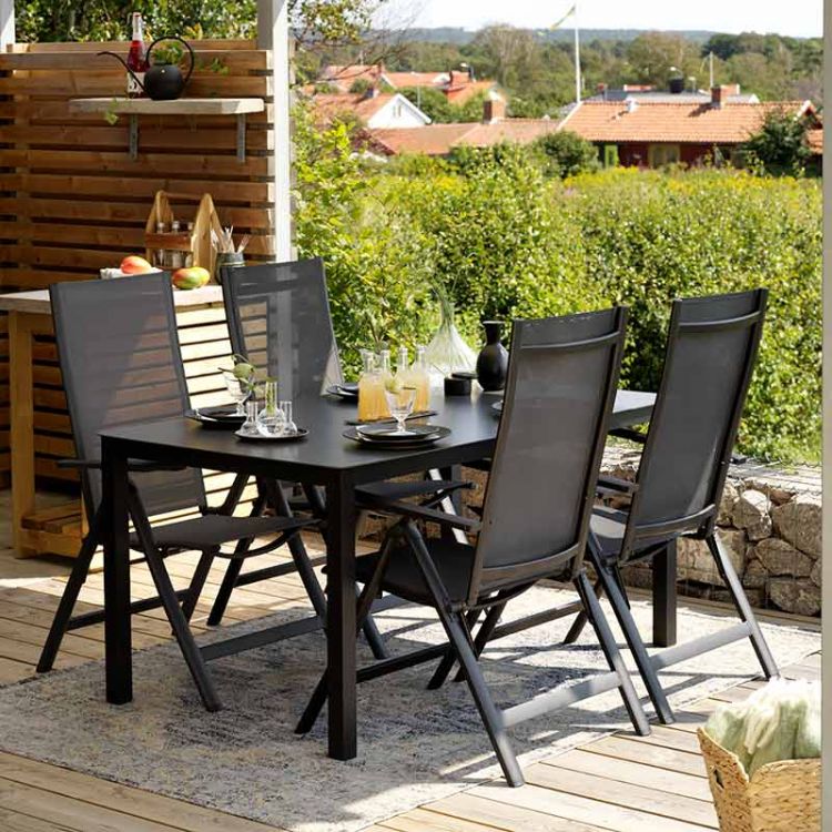 Rana matbord 90x150  cm svart 