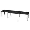 SM107 Matbord 101x160-316-368 cm Svart lackad ek