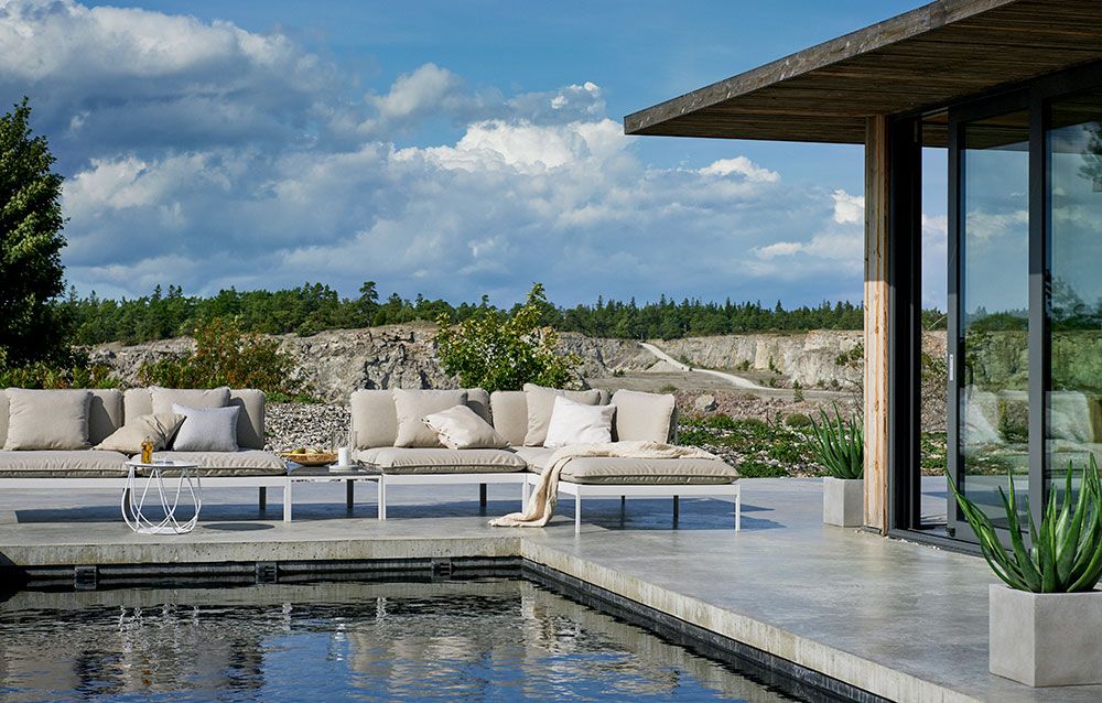 Bönan Fotpall Mörkgrå exkl. dyna 