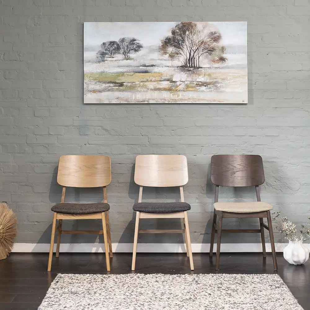 Stevie Matstol oljad ek/grå 2-pack