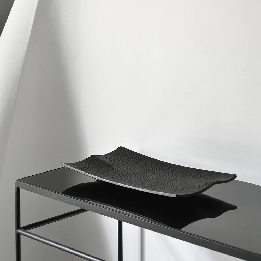 Japan bricka svartlackad mahogny