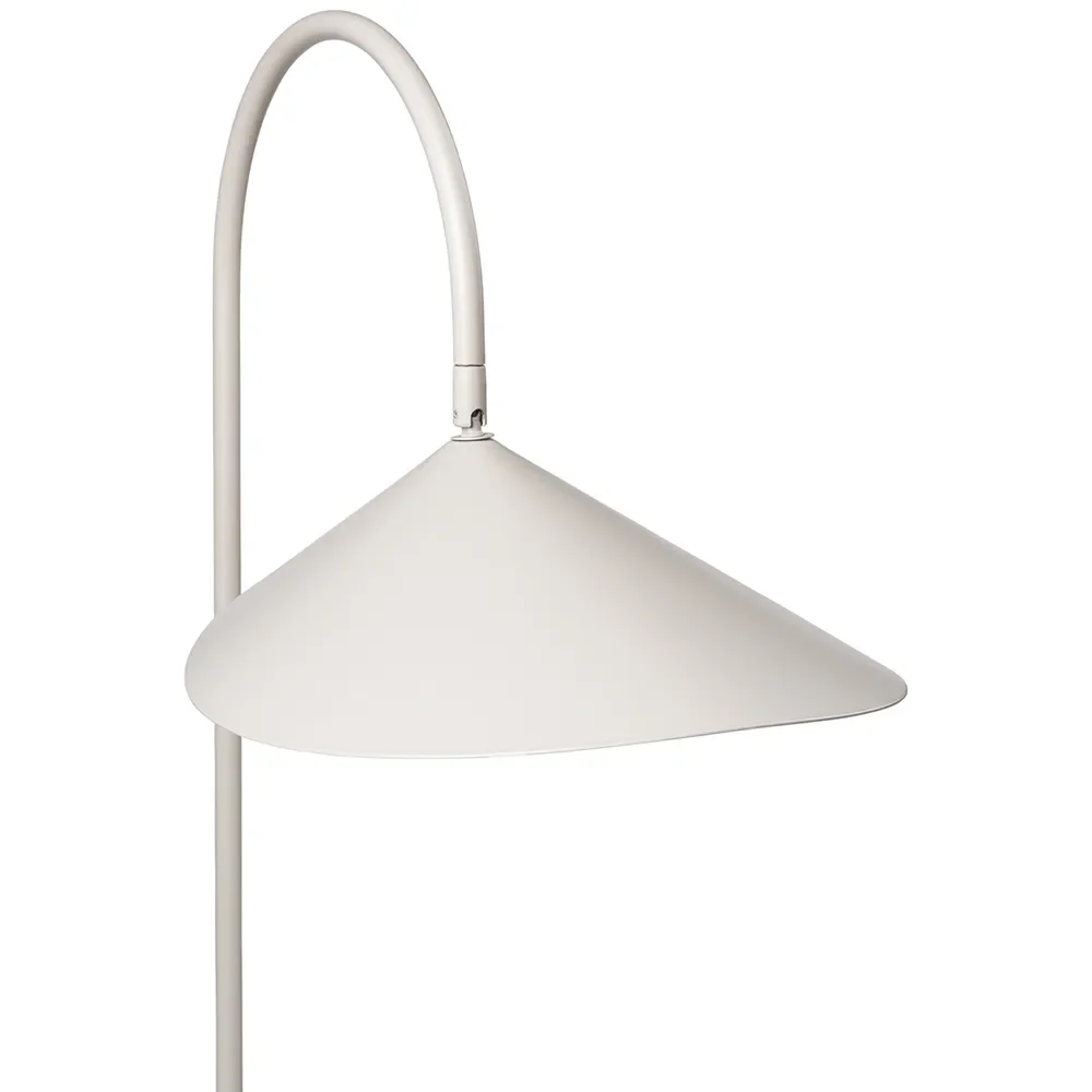 Justerbar Golvlampa med Travertinfot Arum Cashmere
