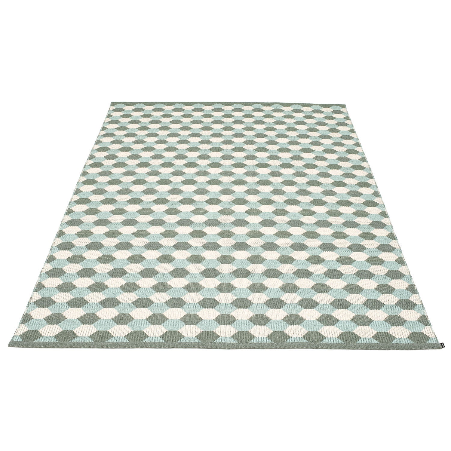 Dana matta 180x275 cm army / pale turquoise / vanilla 