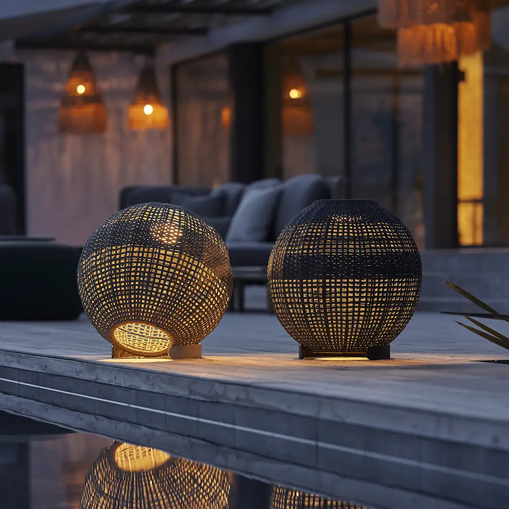 Illusion lampa rund Graphite, Soft Rope