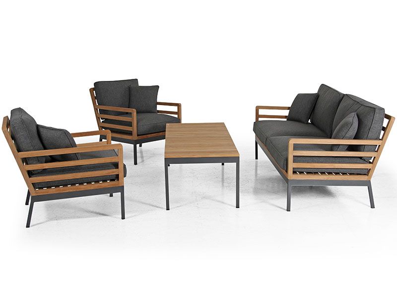 Zalongo 3-sits soffa teak 