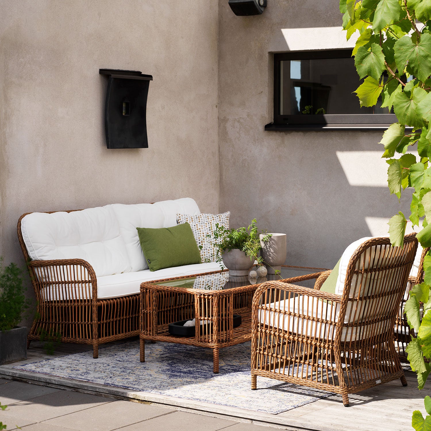 Anemon soffbord 65x140 natur/vit 