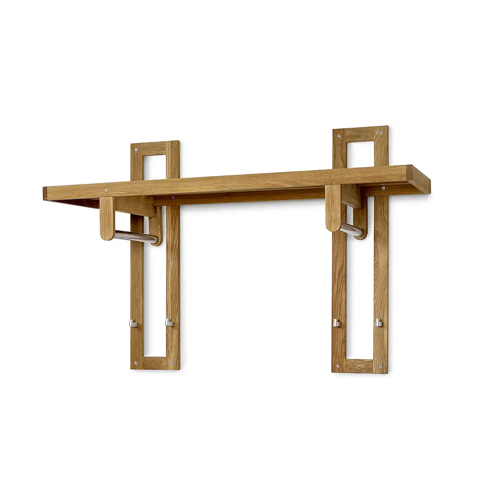 Zitti Klädhylla dubbel oljad ek 