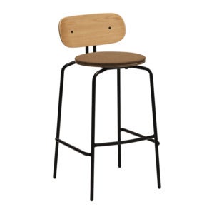 Curious Barstol Ek/Svart Sugar Brown