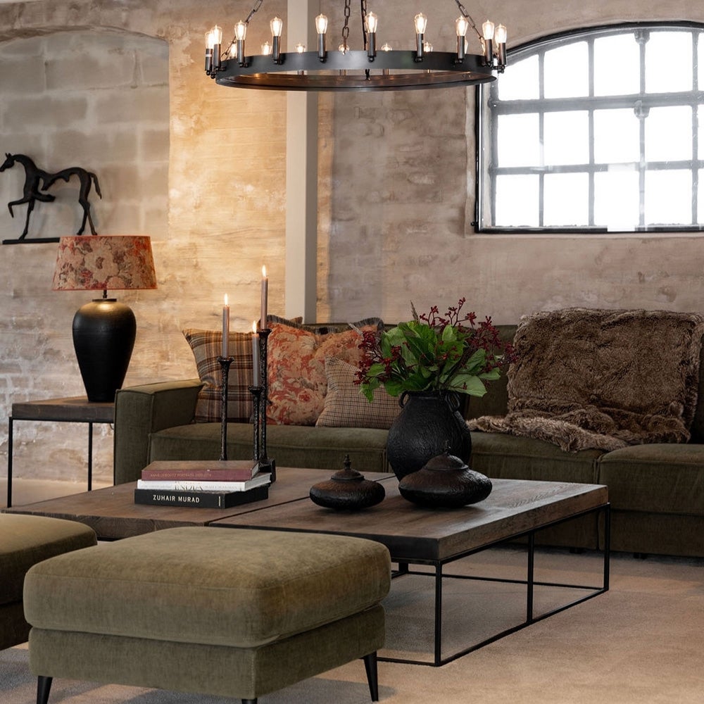 Rosewood Flower kuddfodral med fransar - 50x50 cm