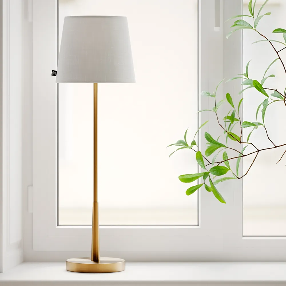 Lumi bordslampa H: 68,5cm guld/vit